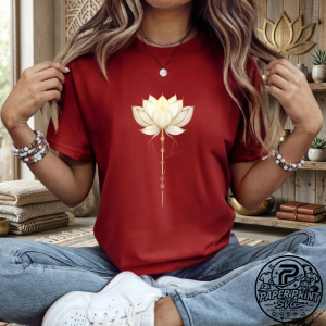 Lotus Flower T-Shirt Bella Canvas Spiritual Aesthetic Tee Minimalist Yoga Shirt