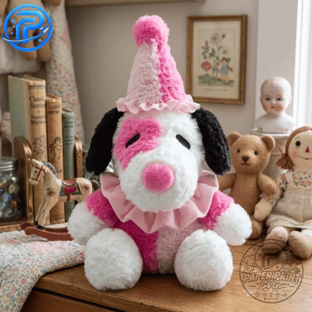 Crochet Clown Snoopy Special Edition Plush Toy 12 Crochet Clown Snoopy Special Edition Plush Toy