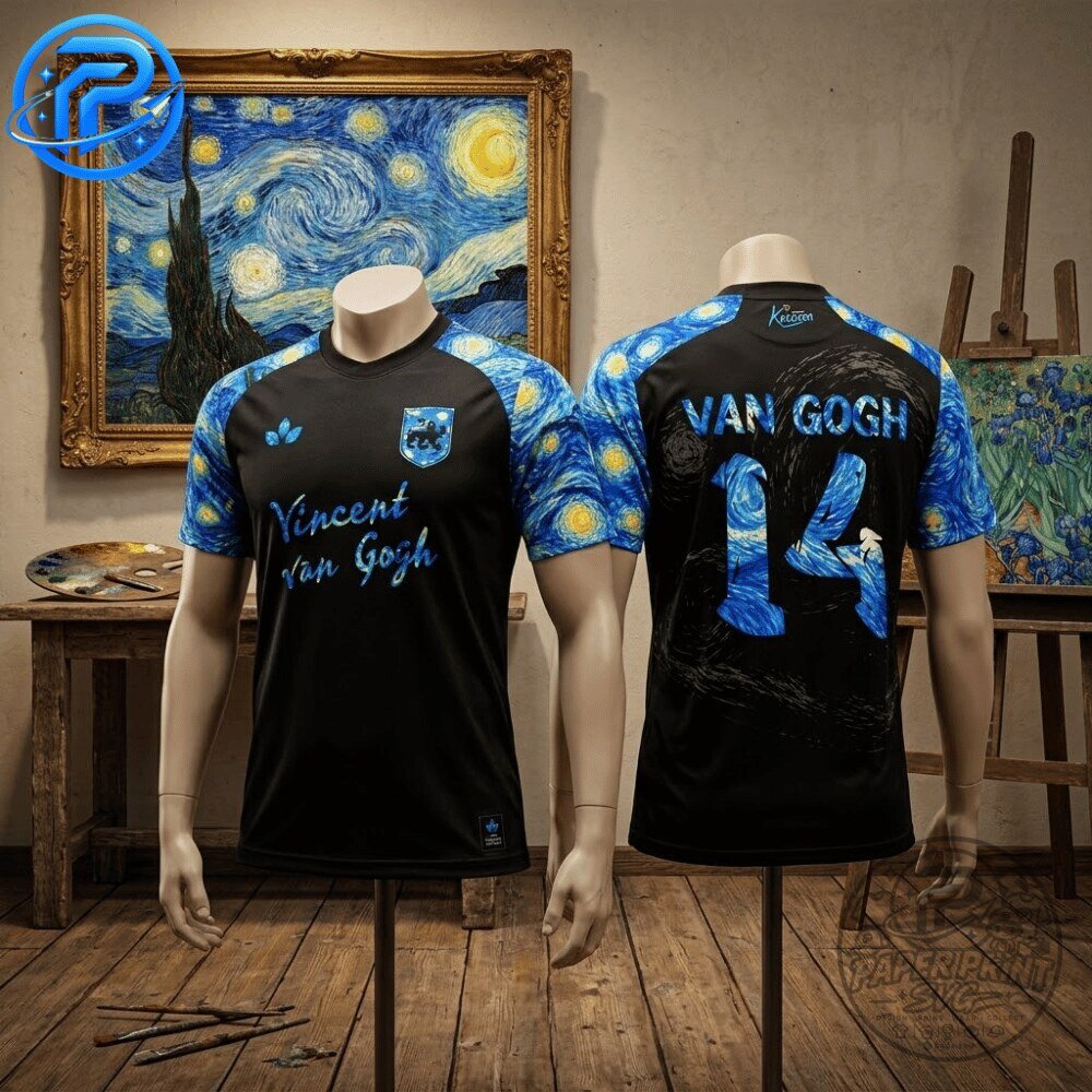 Vincent van Gogh The Starry Night Special Edition Jersey Shirt 8 Vincent van Gogh The Starry Night Special Edition Jersey Shirt