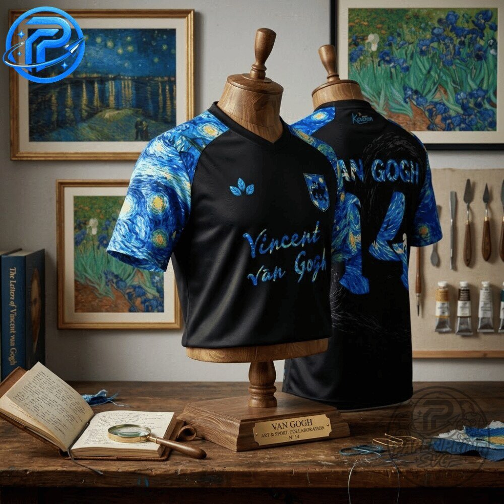 Vincent van Gogh The Starry Night Special Edition Jersey Shirt 10 Vincent van Gogh The Starry Night Special Edition Jersey Shirt