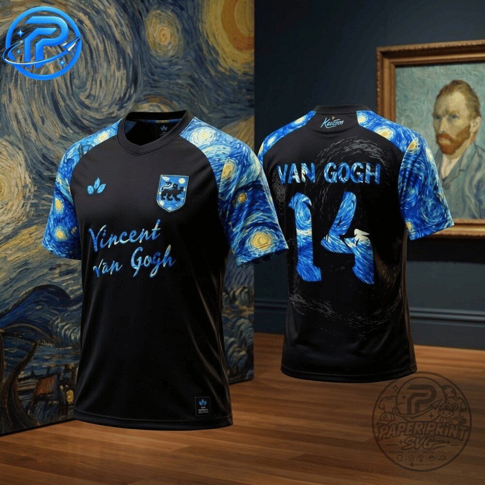 Vincent van Gogh The Starry Night Special Edition Jersey Shirt 11 Vincent van Gogh The Starry Night Special Edition Jersey Shirt