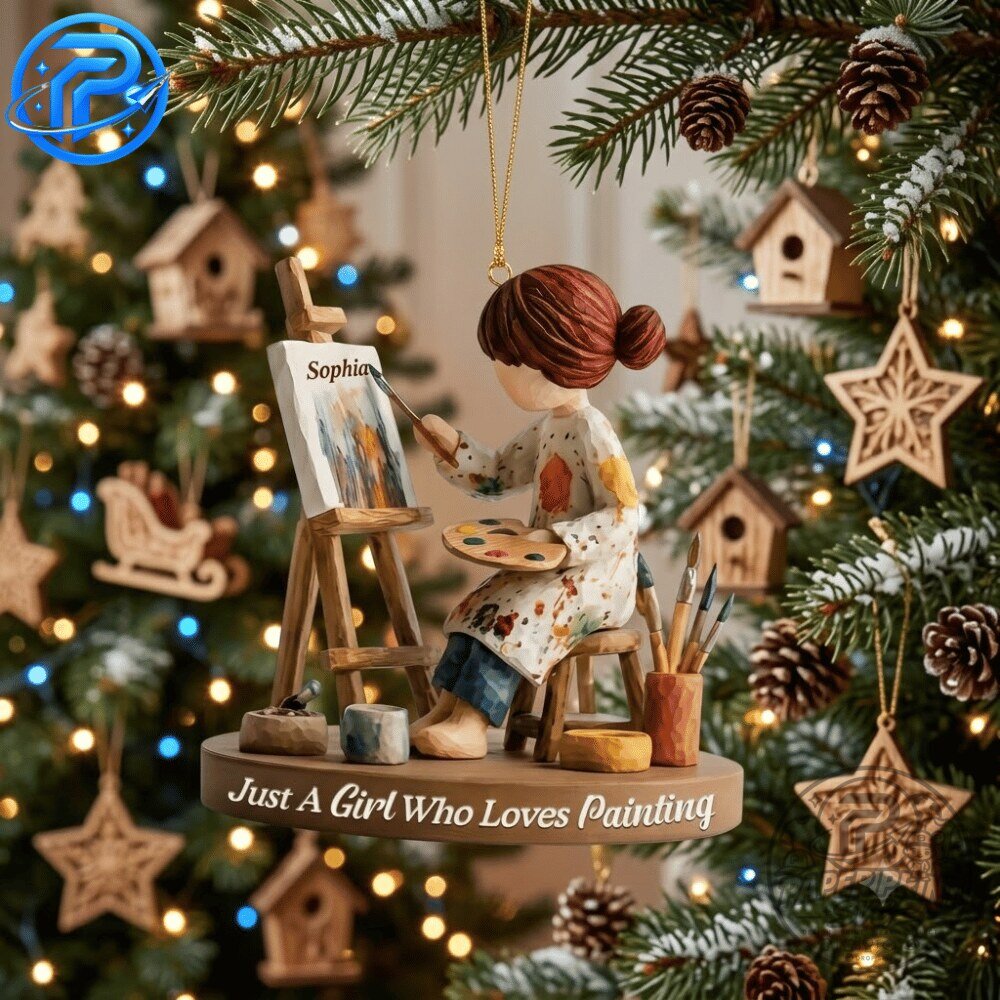 Just A Girl Who Loves Painting Personalized Artist Ornament 11 Just A Girl Who Loves Painting Personalized Artist Ornament