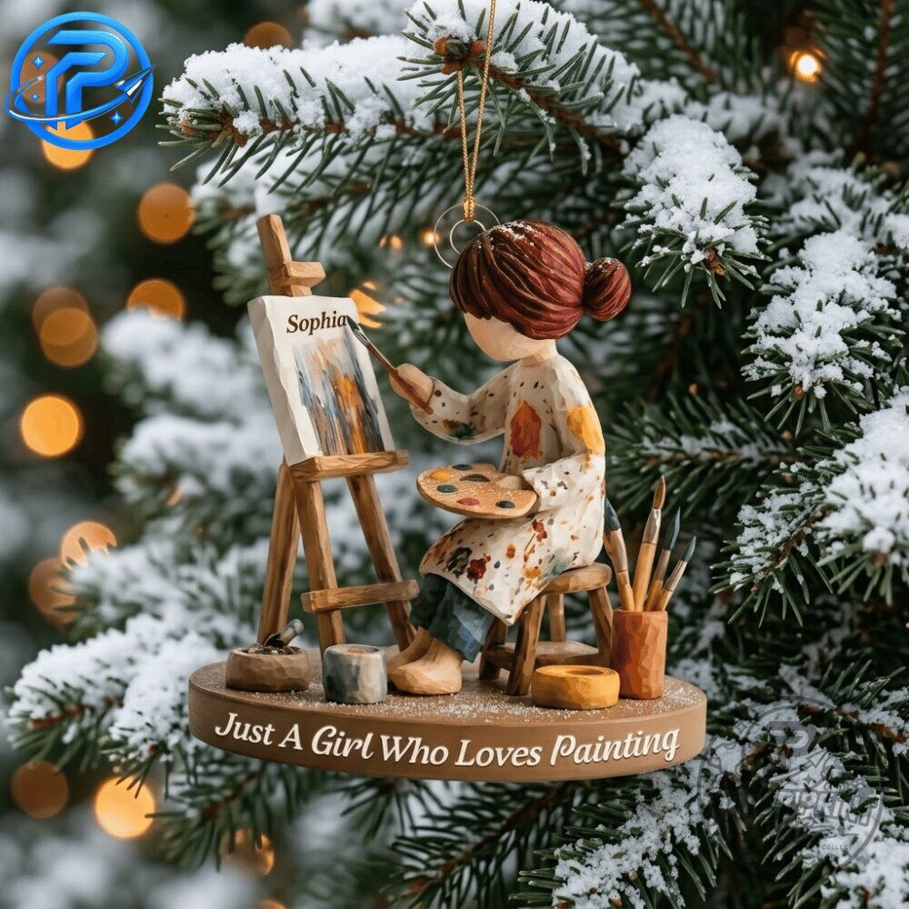 Just A Girl Who Loves Painting Personalized Artist Ornament 12 Just A Girl Who Loves Painting Personalized Artist Ornament