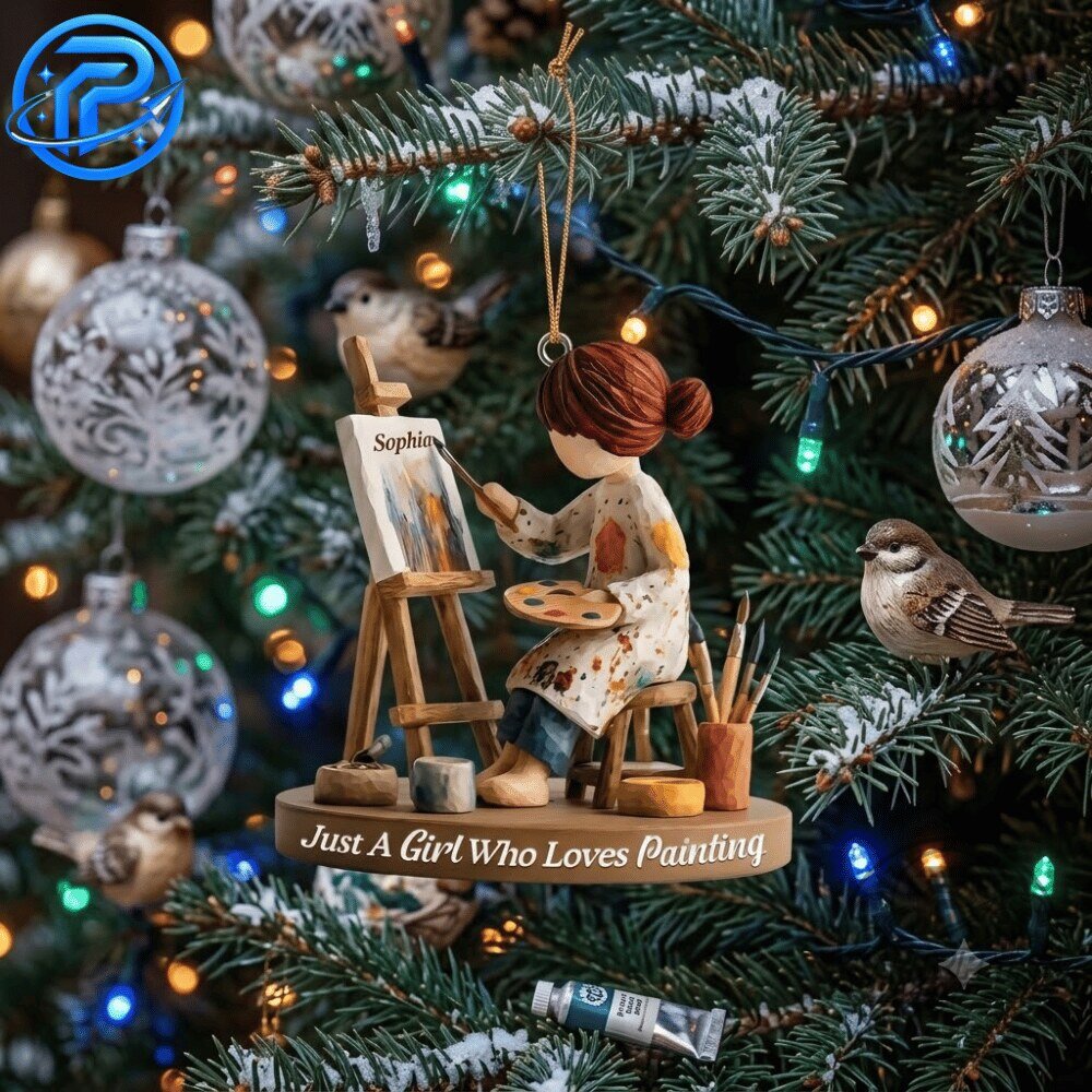 Just A Girl Who Loves Painting Personalized Artist Ornament 13 Just A Girl Who Loves Painting Personalized Artist Ornament