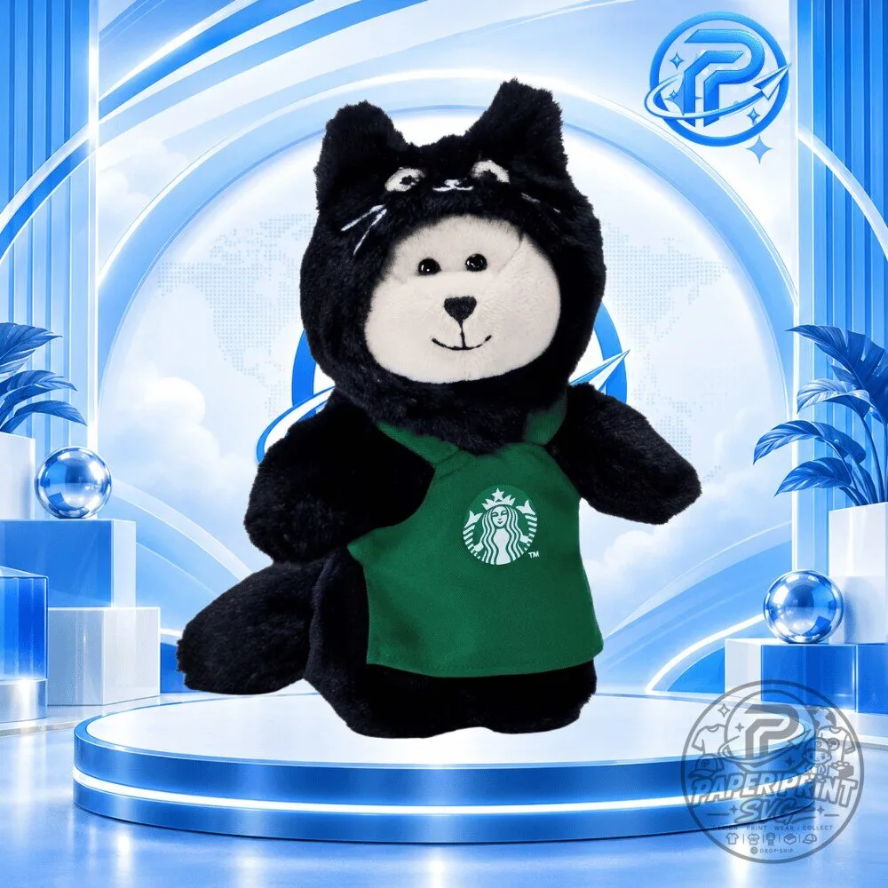 Starbucks Black Cat Bearista Plush Toy Special Edition